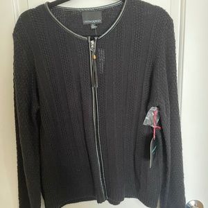 NWT Women’s Cynthia Rowley Black Cardigan Sweater. Size XL